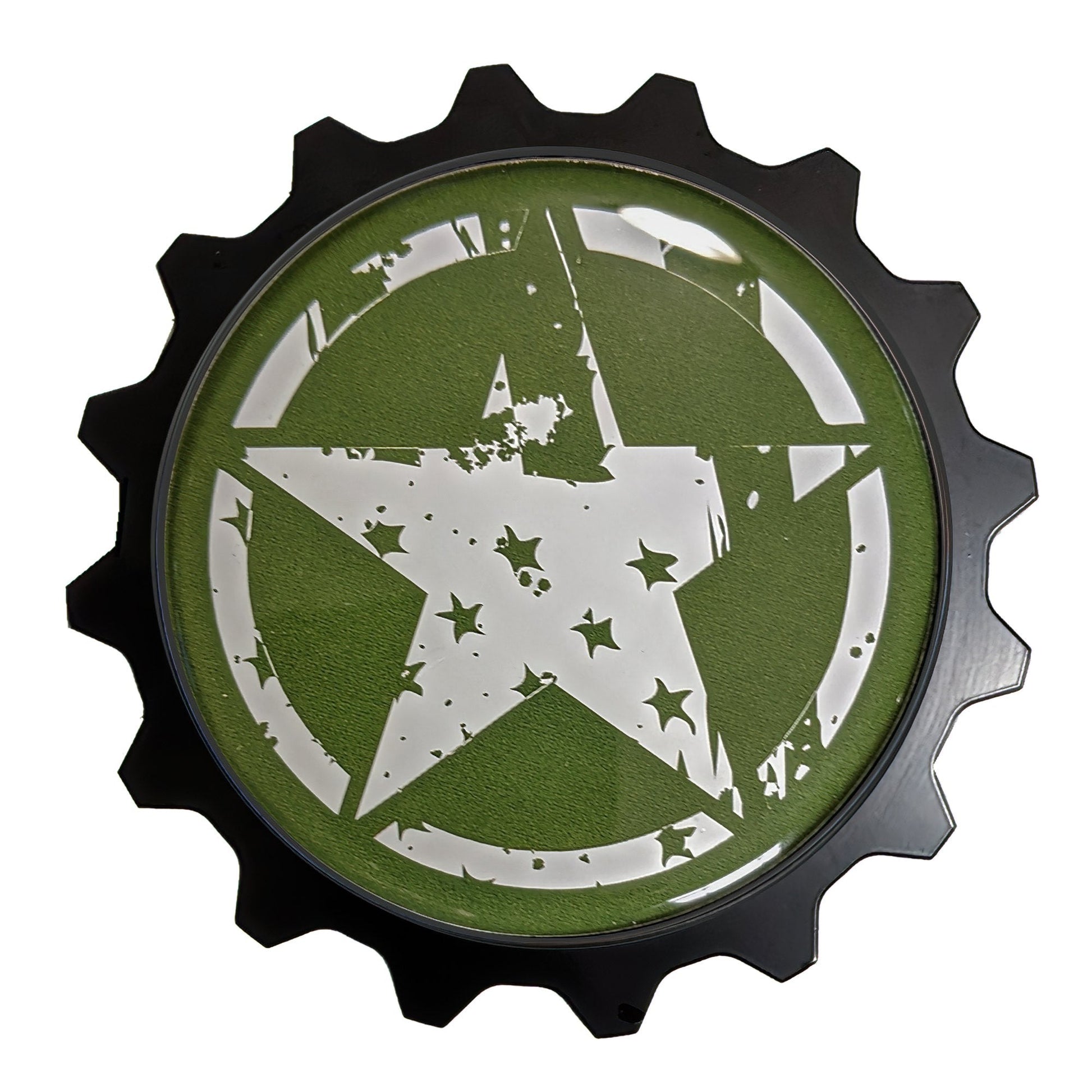 Fits Trail Rated Areas, Popular For Jeep Wrangler Gladiator Badge Fans, These Tattered Star Grille Badges Look Great On Any 4WD 4x4, an excellent choice for a Toyota 4WD Replacement Emblem