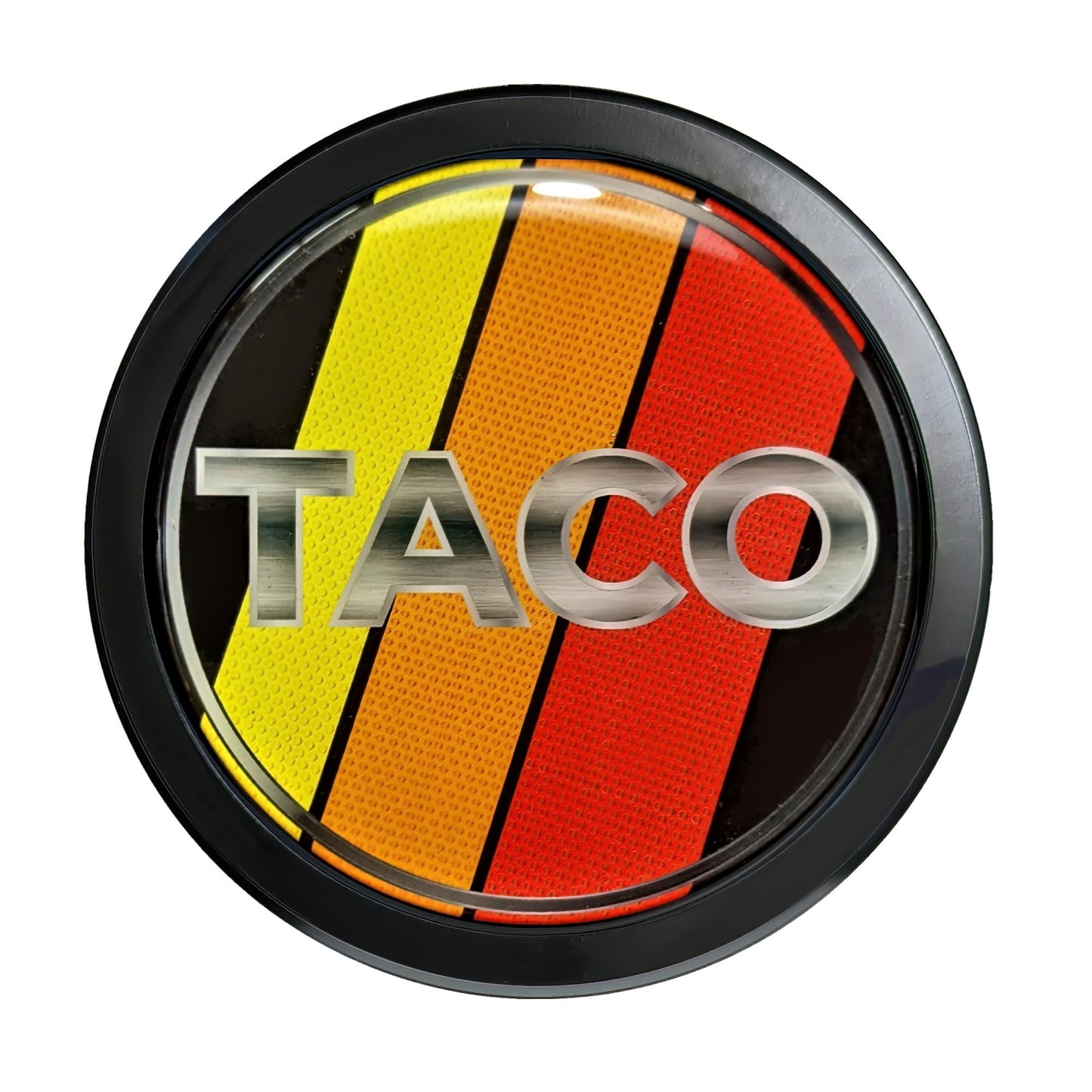 Aluminum Grille Badge Emblem For Tacoma Retro 90's Style Black Tri-Color