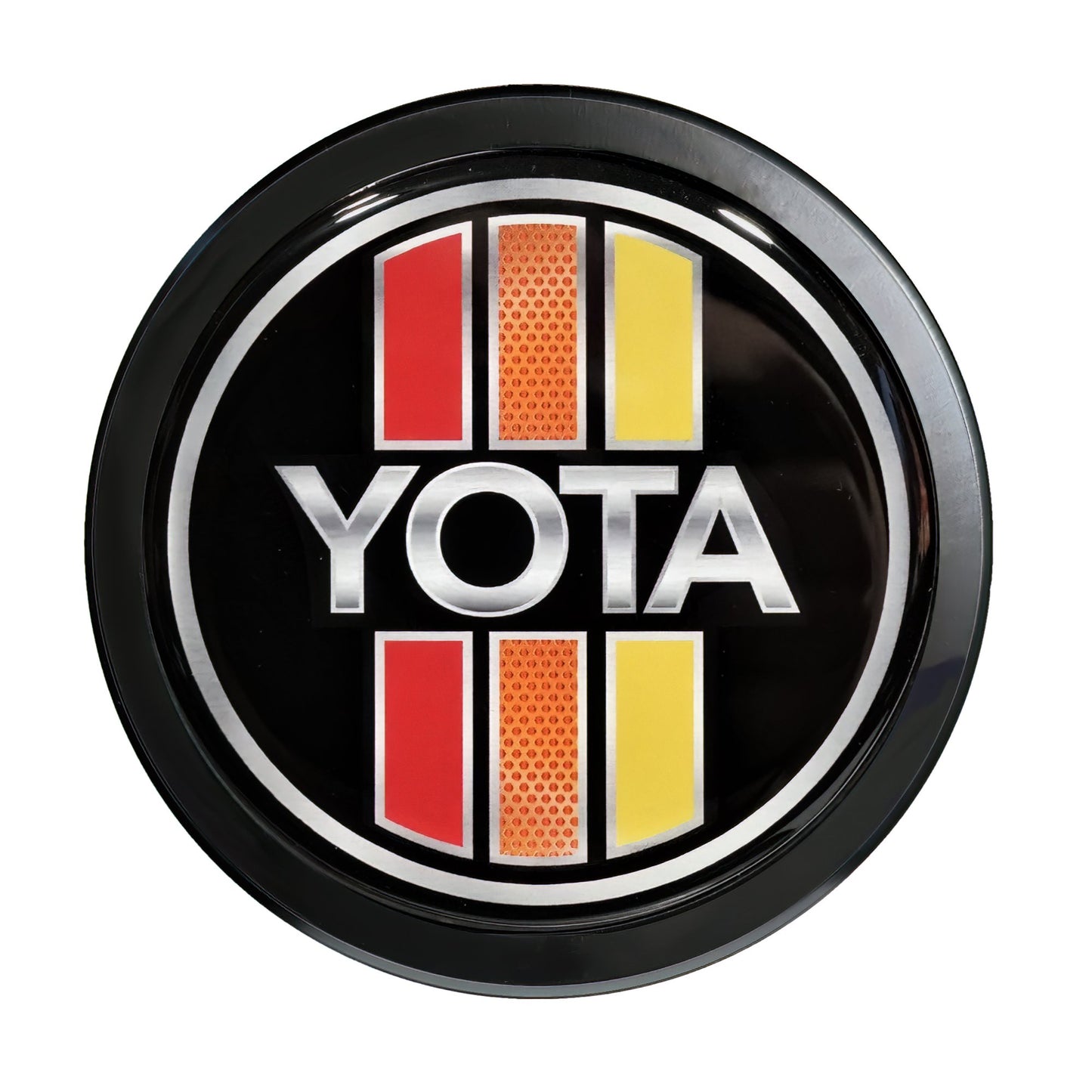 Aluminum Grille Badge Emblem For Toyota Tri-Color Stripes Retro