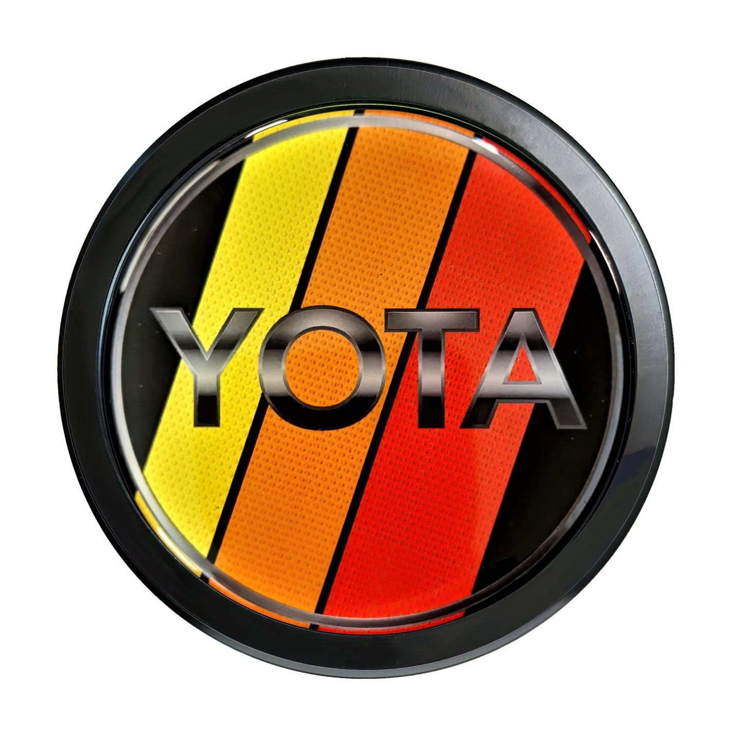 Aluminum Grille Badge Emblem For Toyota Tri-Color Black 90's