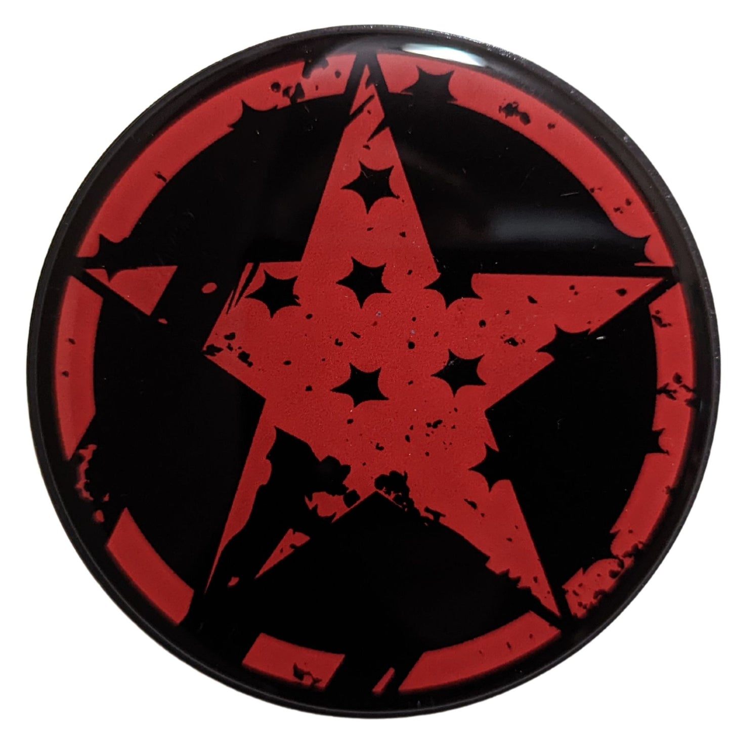 Aluminum Grille Badge Emblem Red/Black Jeep Wrangler Gladiator Star Rated