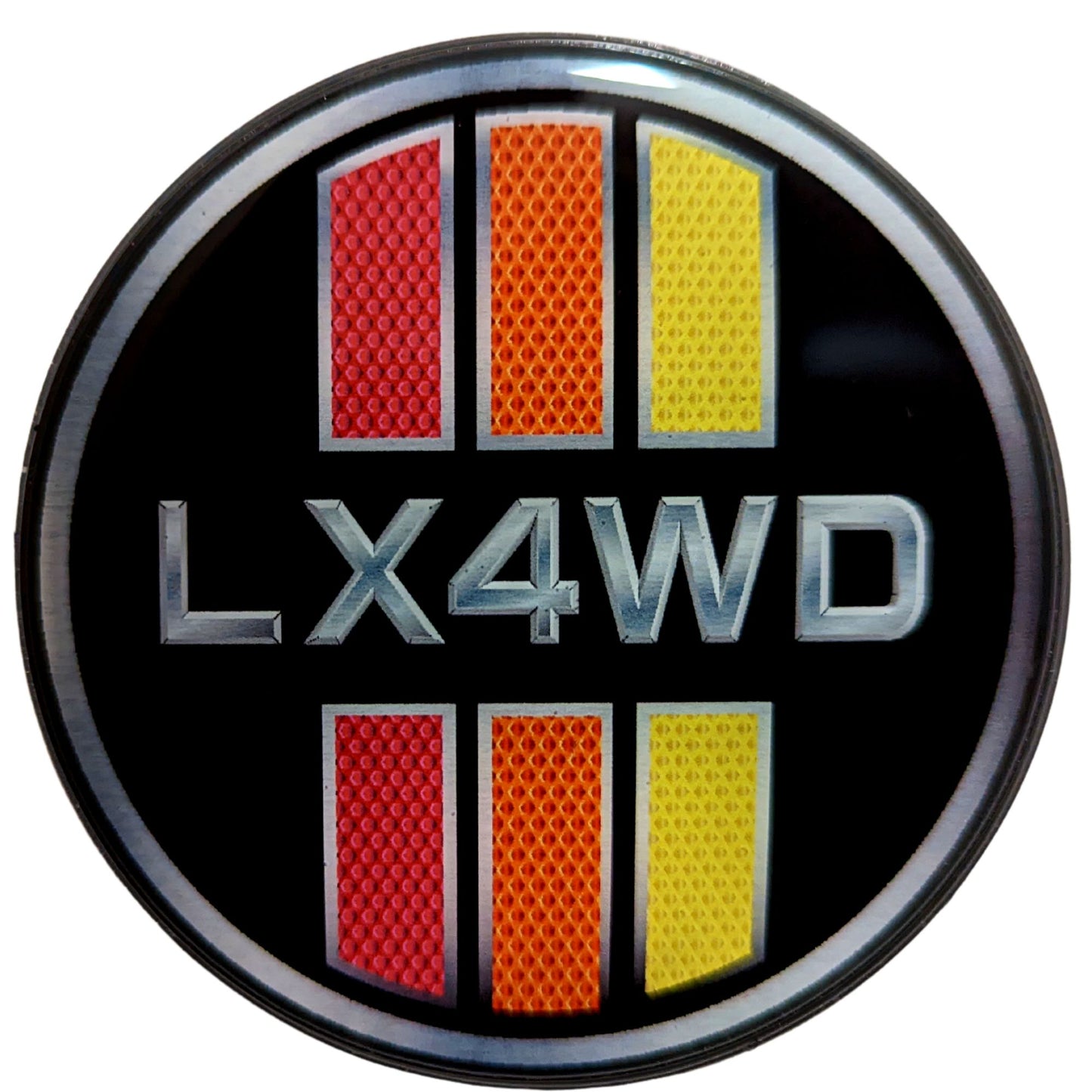Aluminum Grille Badge Emblem For Lexus LX Prado Tri-Color Stripe