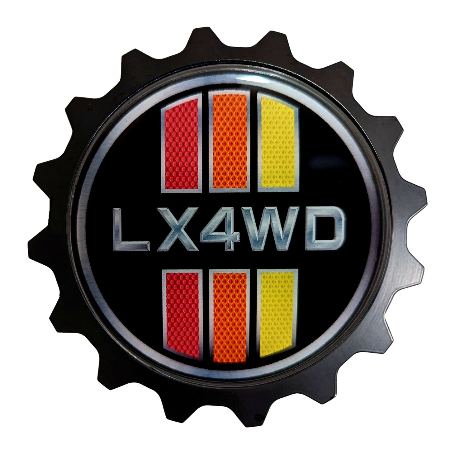 Aluminum Grille Badge Emblem For Lexus LX Prado Tri-Color Stripe