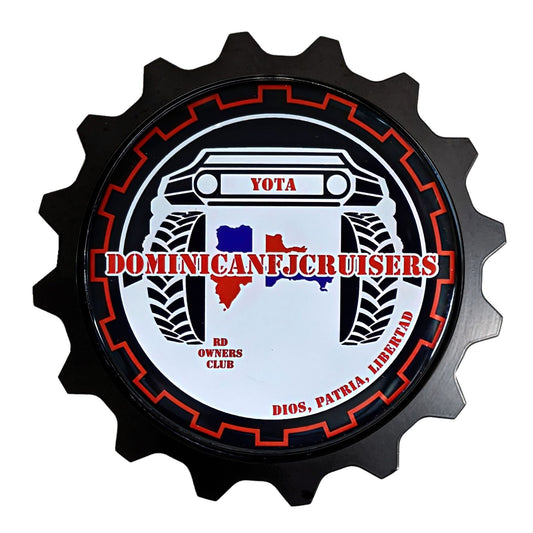 Aluminum Grille Badge Emblem FJ Cruiser Club Team Dominican FJ Universal