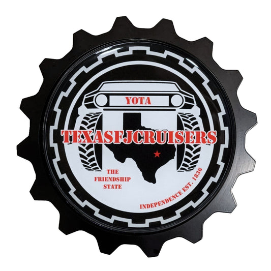 Aluminum Grille Badge Emblem Texas FJ Cruiser FJC Club