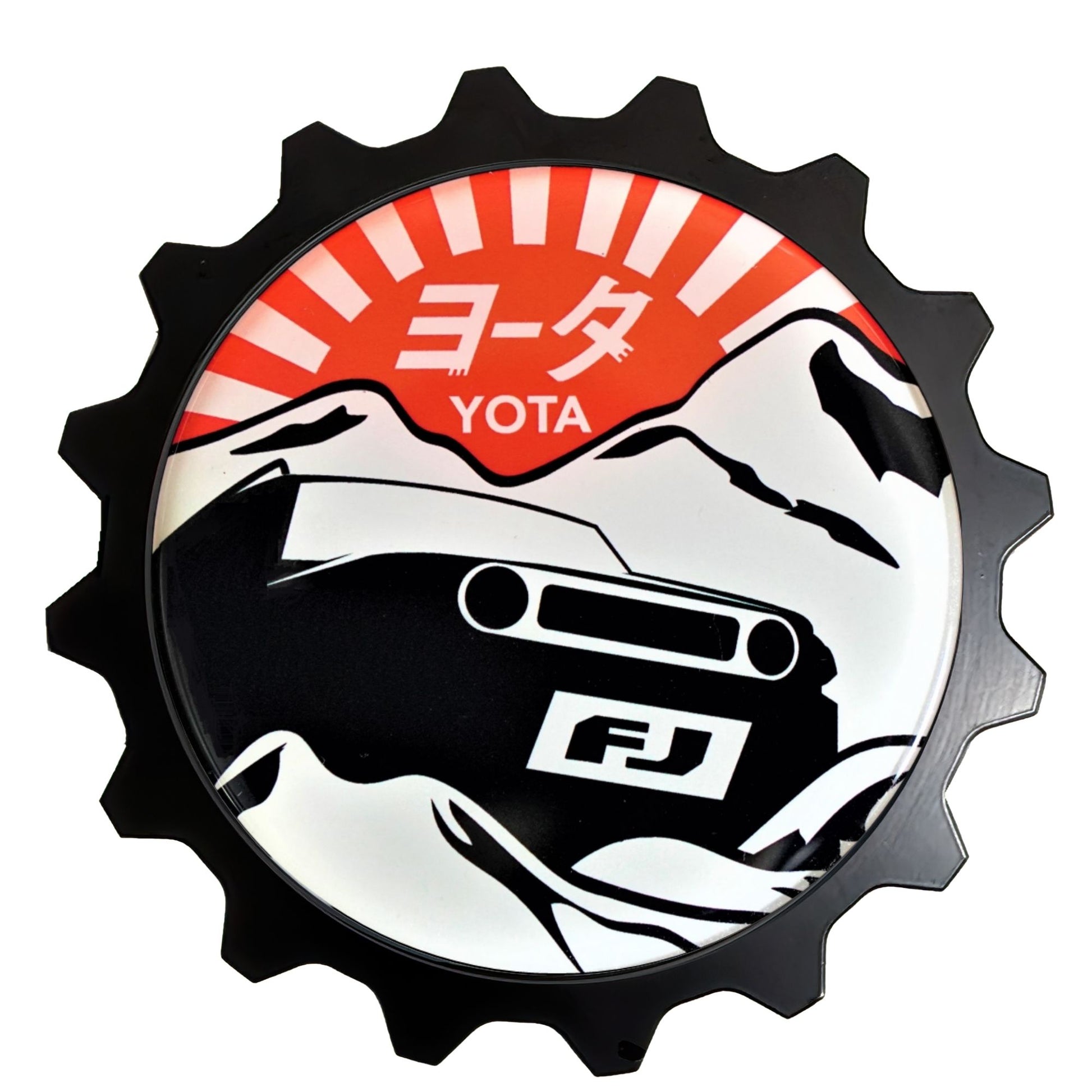 FJ Cruiser Style Trail Teams Badge Compatible, Rear TRD Badge 2007 Black FJ Cruiser Emblem.