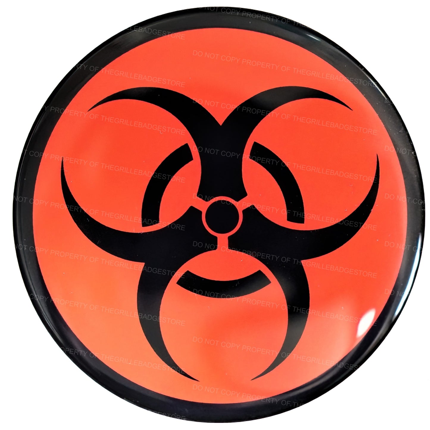 Aluminum Grille Badge Emblem Fits Toyota Jeep Nissan Ram + Biohazard Zombie