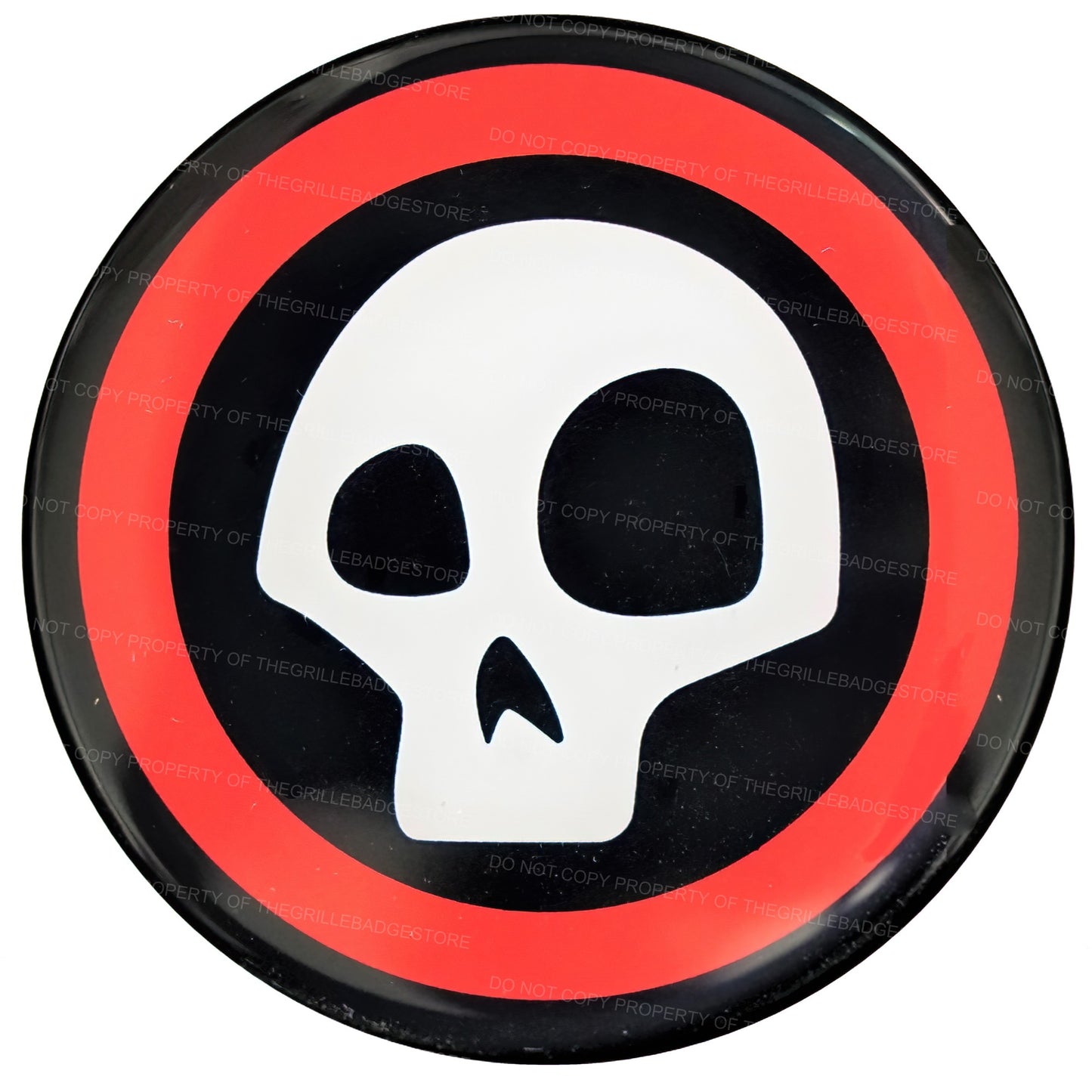 Aluminum Grille Badge Emblem Fits Toyota Jeep Ram Nissan Funky Skull