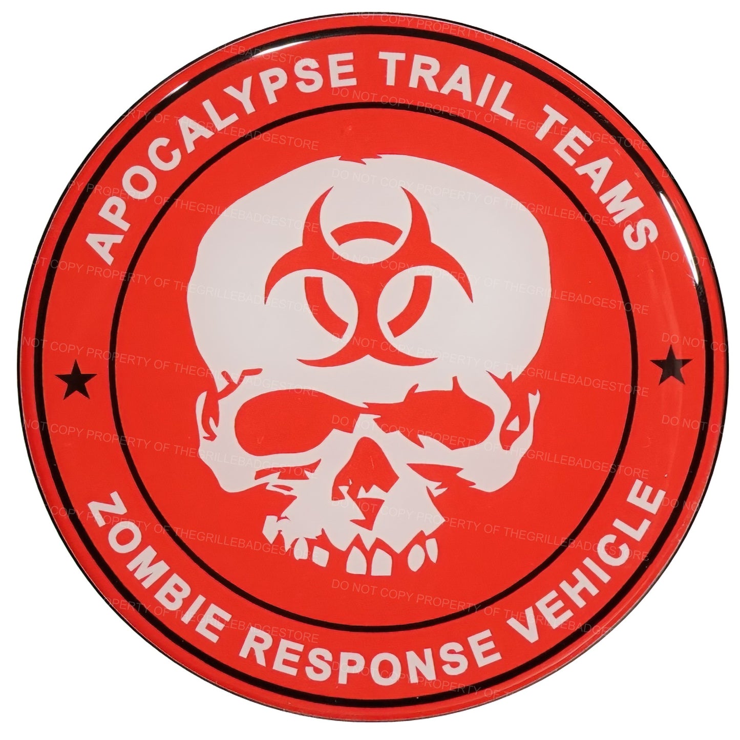 Grille Badge Emblem  Red White Apocalypse TT Zombie