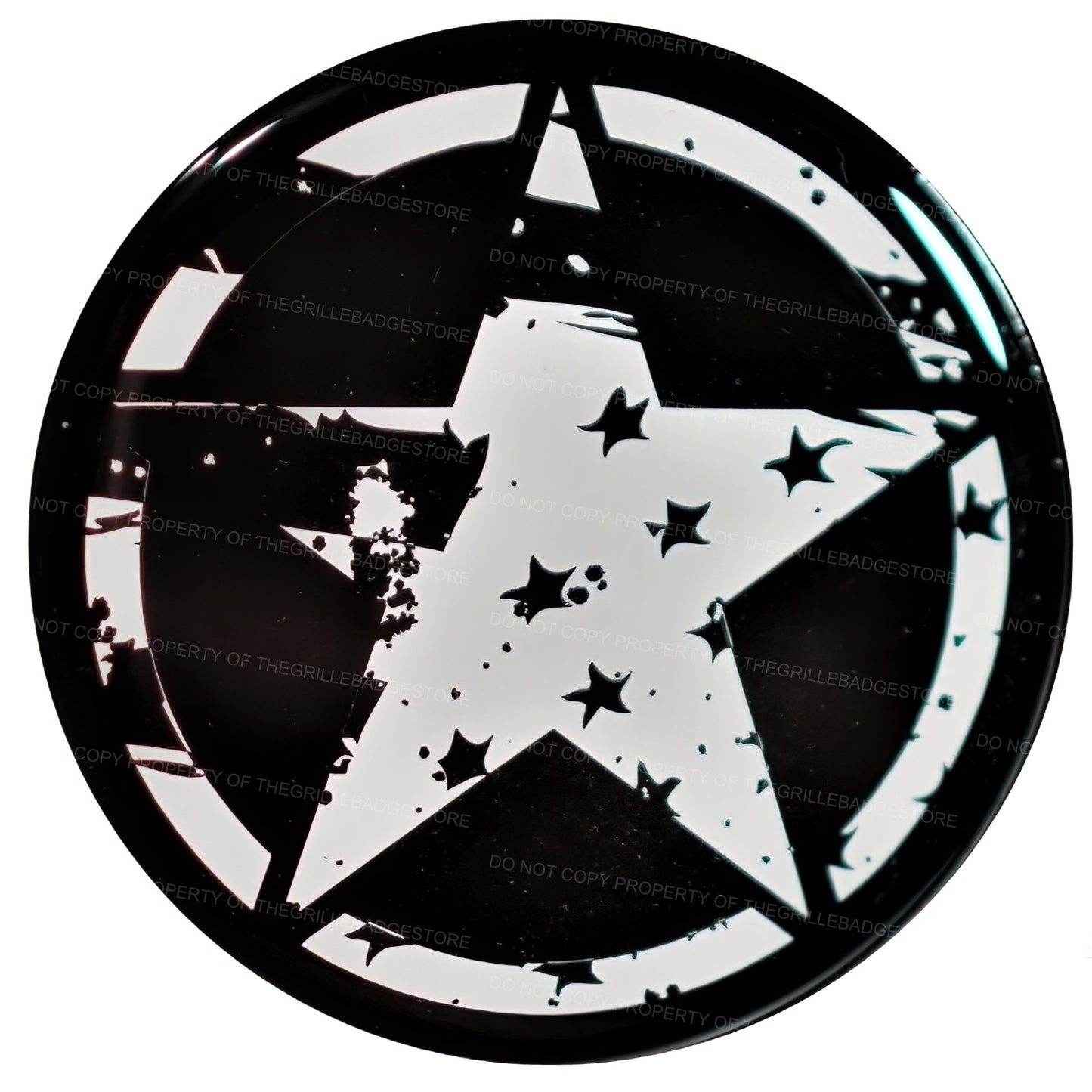 Aluminum Grille Badge Emblem Blackout Jeep Wrangler Gladiator Star Rated
