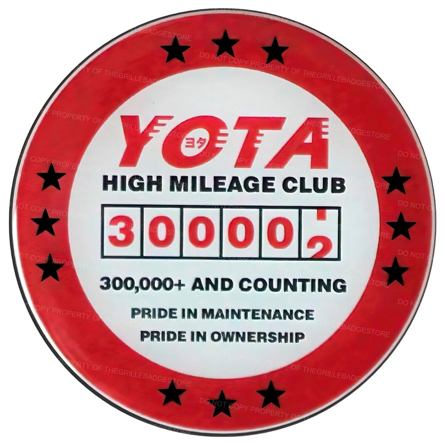 High Mileage Grille Badge For Toyota 300,000