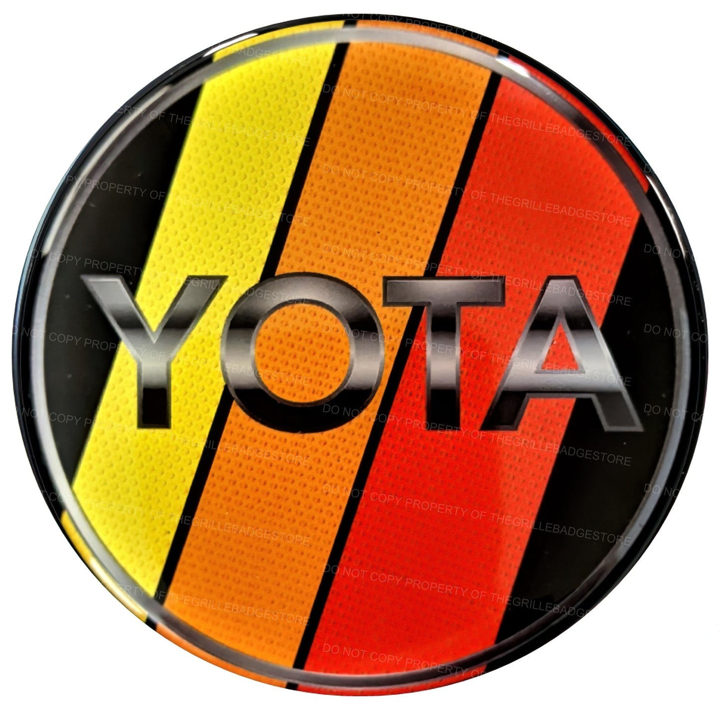 Aluminum Grille Badge Emblem For Toyota Tri-Color Black 90's