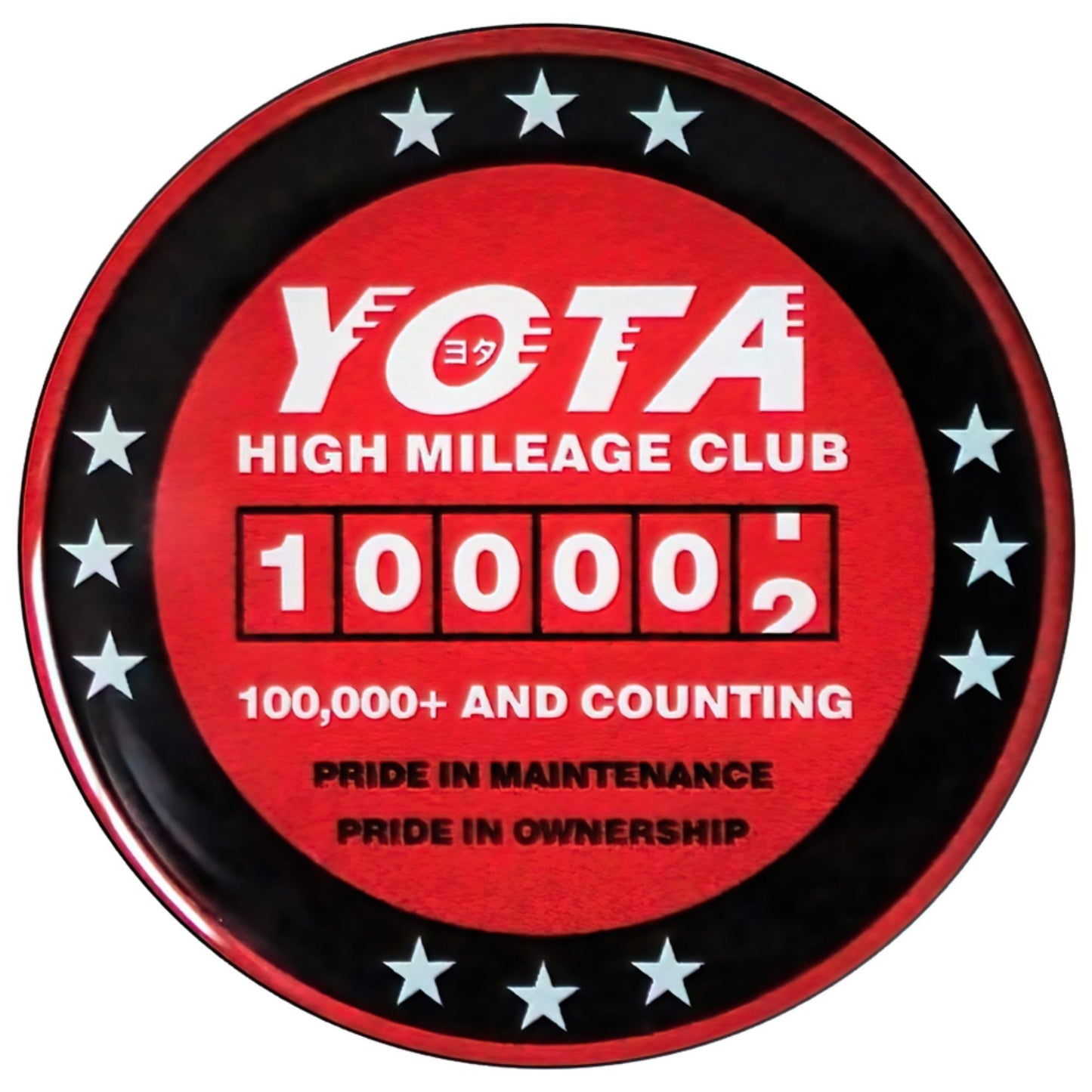 Grille Badge Emblem For Toyota High Miles 100K Premium Aluminum