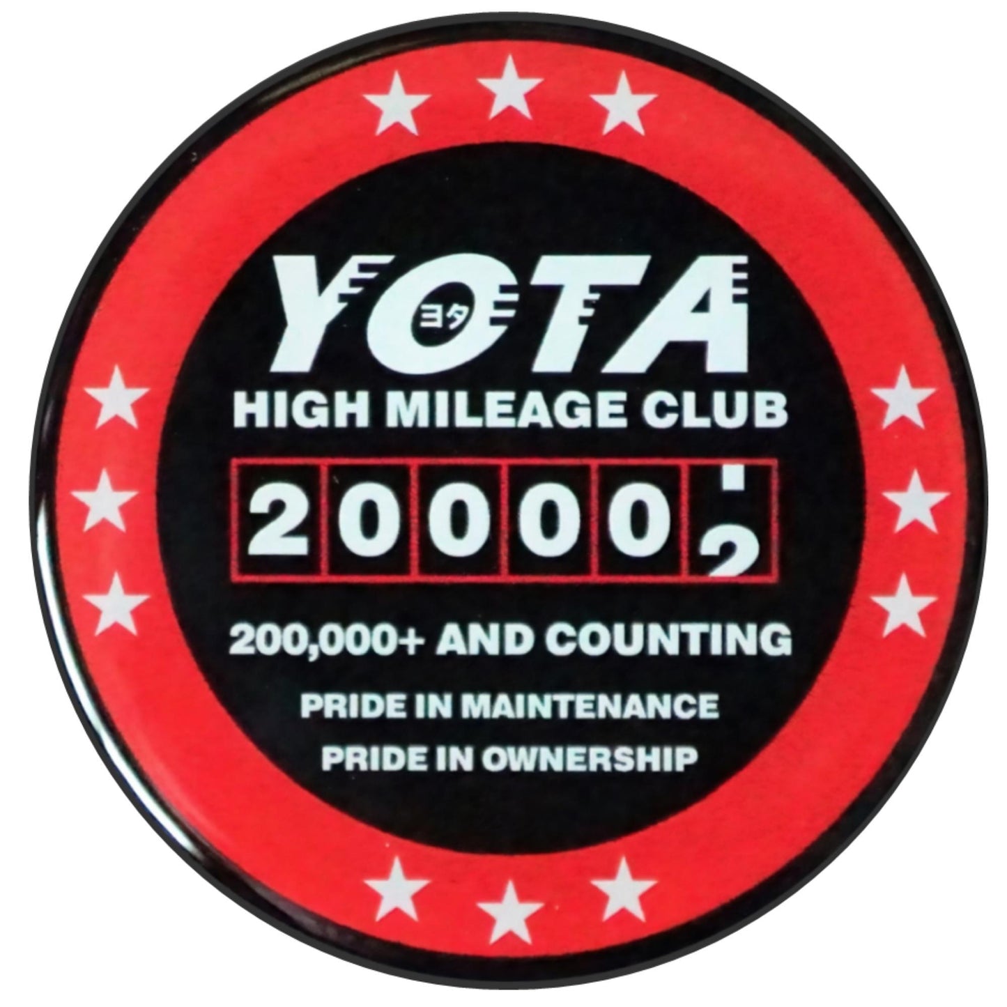 Grille Badge Emblem For Toyota High Miles 200K Premium Aluminum
