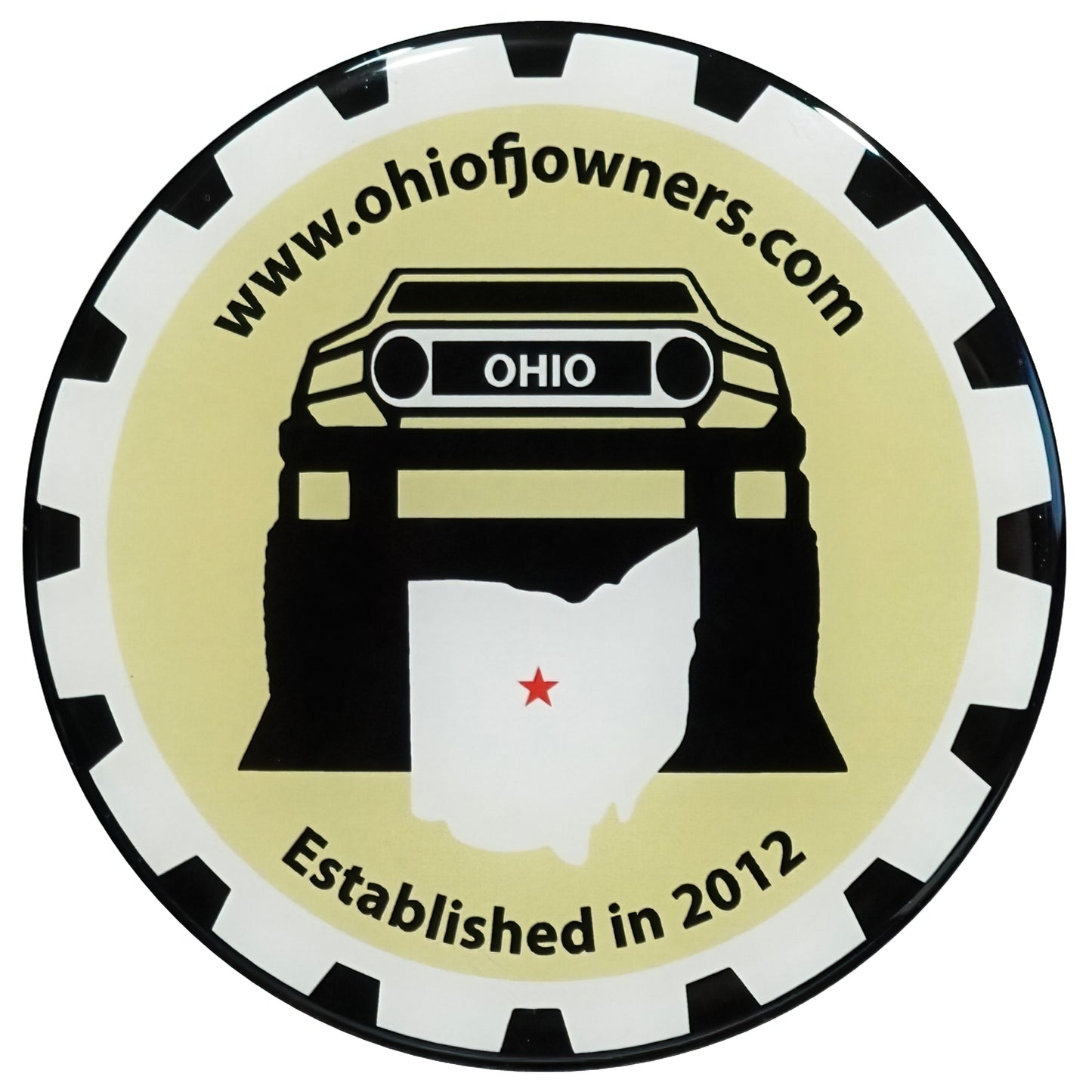 Aluminum Grille Badge Emblem For Club Fits FJ Cruiser Ohio FJ Beige