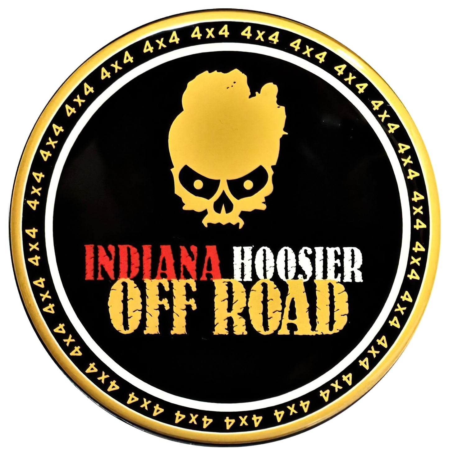Aluminum Grille Badge Emblem Indiana Offroad Club 4x4