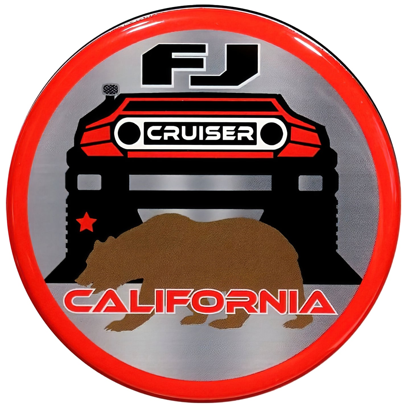 Aluminum Grille Badge Emblem Fits FJ Cruiser Team FJC California