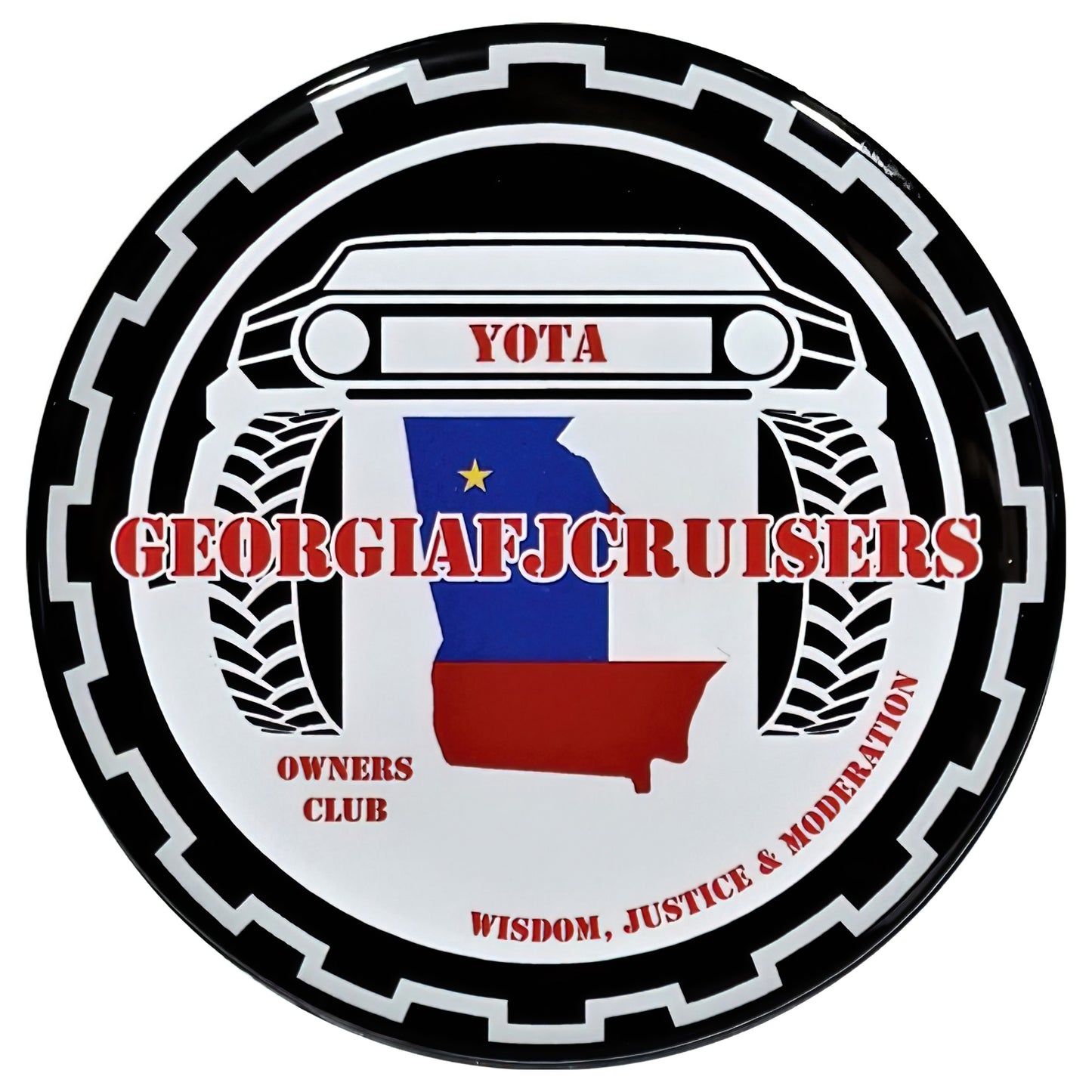 Aluminum Grille Badge Emblem Club FJ Cruiser Team Georgia