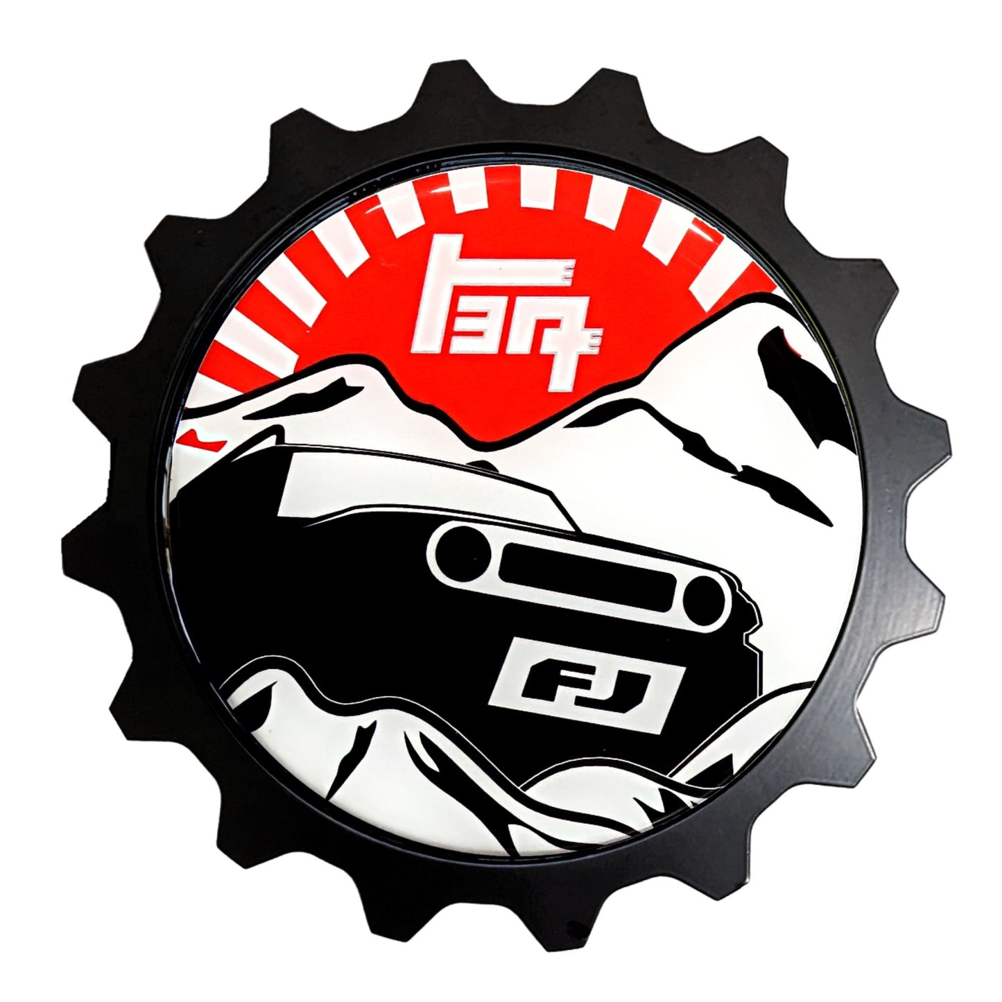 Aluminum Grille Badge Emblem For Toyota FJ Cruiser TEQ Style Sunburst