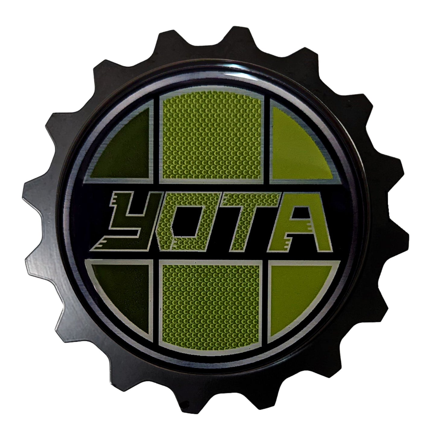 Visit www.thegrillebadgestore.com Huge Collection of Badges! Mountain, Stripe, Retro, Pop Culture & More Standard Grille Badge Mountain Style (Not Acrylic) Aluminum With Resin Center, Full 1 Year Warranty - Blackout emblems and overlays are popular, but add a splash of color to your grille badge on Tacoma, FJ Cruiser, 4Runner, Tundra, Lexus GX and LX, Landcruiser and Domestics like Ram, Jeep, Ford and Chevy). We have also found Subaru, Nissan Frontier and Titan owners love our grille badges! TEQ