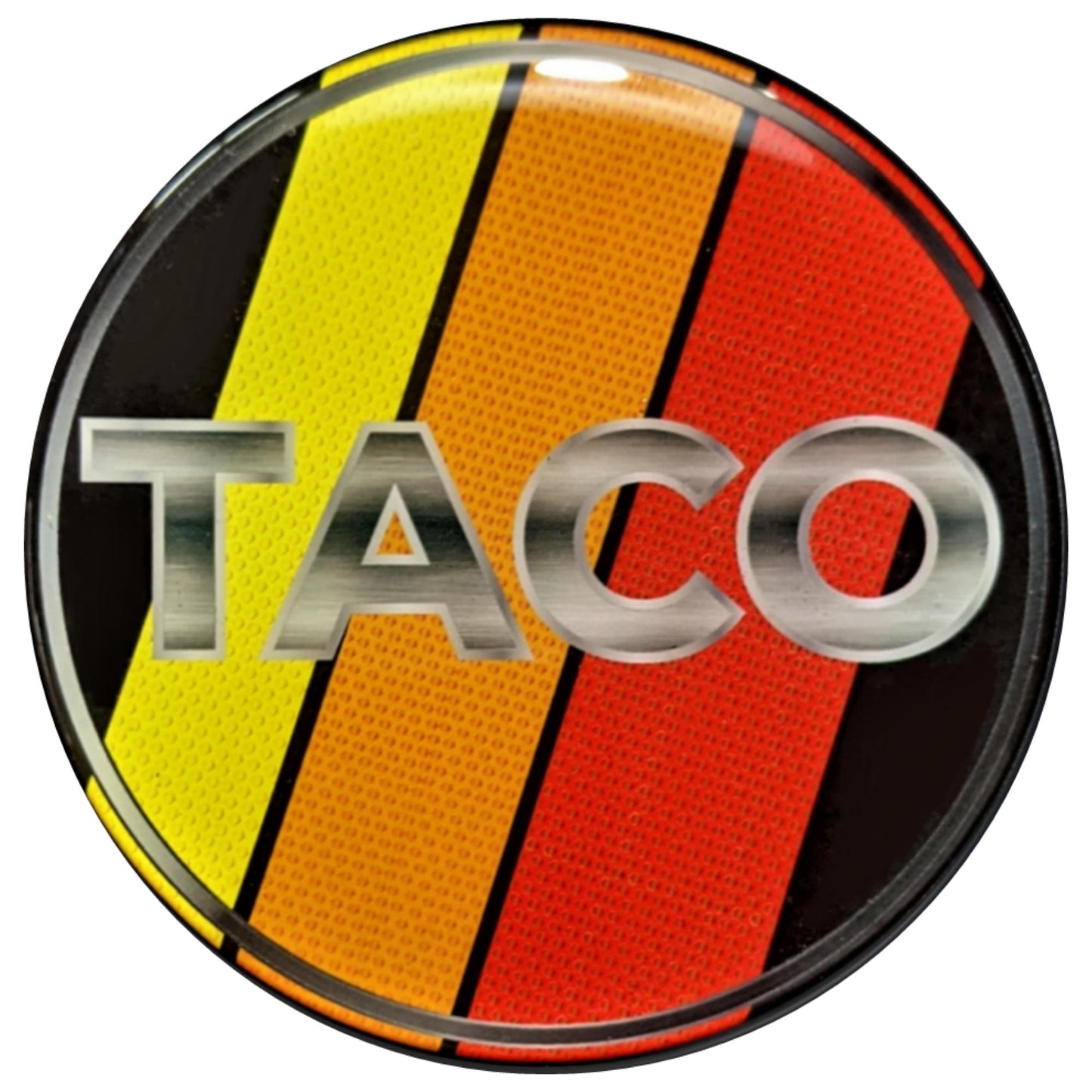 Grille Badge Emblem Fits Tacoma Black Tri-Color Stripe 90's Style