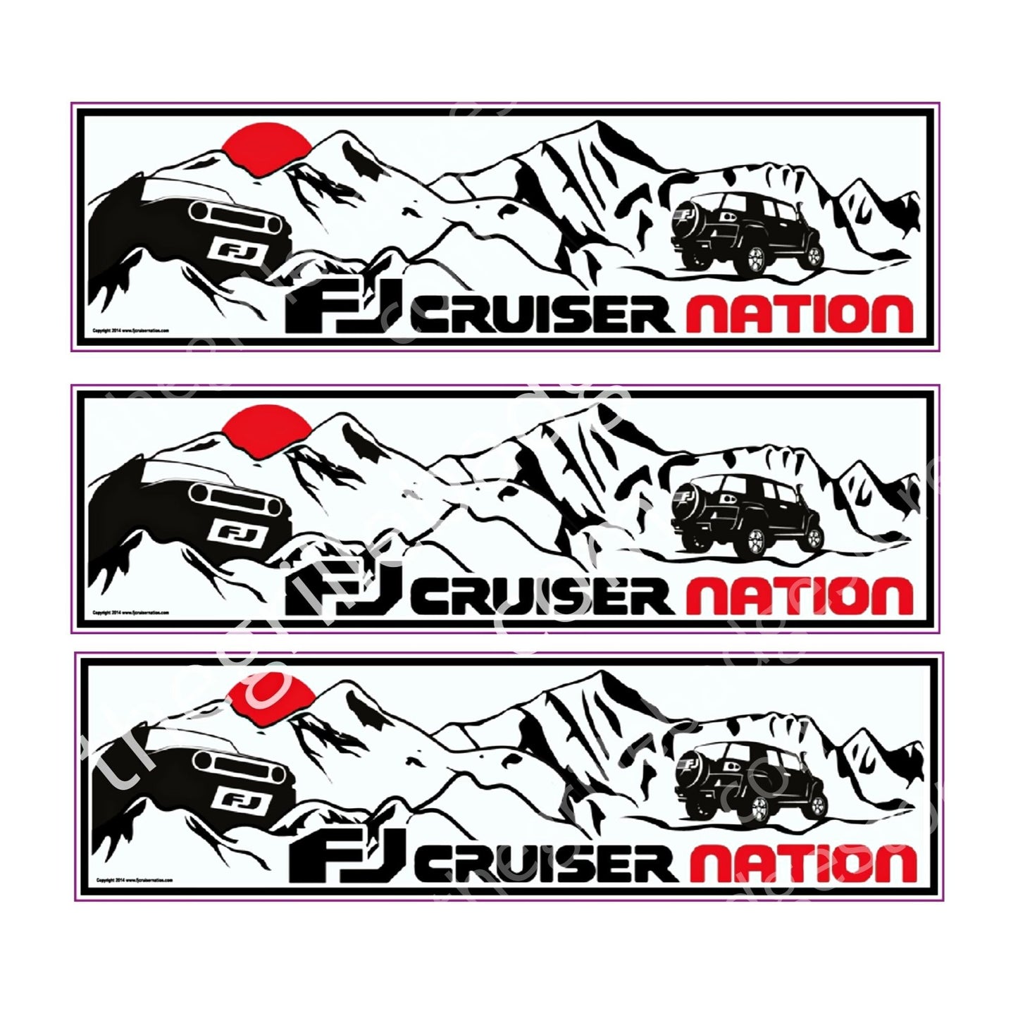 The Nation Rectangle Sticker- GBS Design -  1.25" x 5.5"