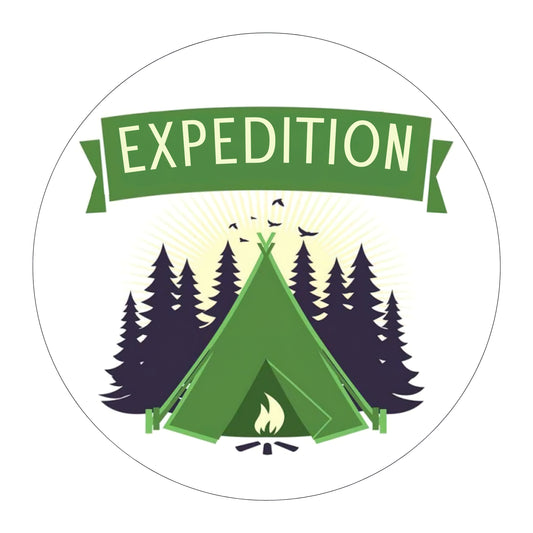 Expedition Version 2 Decal 5" - Primary Colors White & Green
